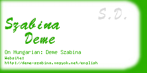 szabina deme business card